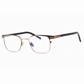 Tom Ford Men's Eyeglasses - Shiny Dark Brown Square Full Rim Frame | FT5854-D-B 048