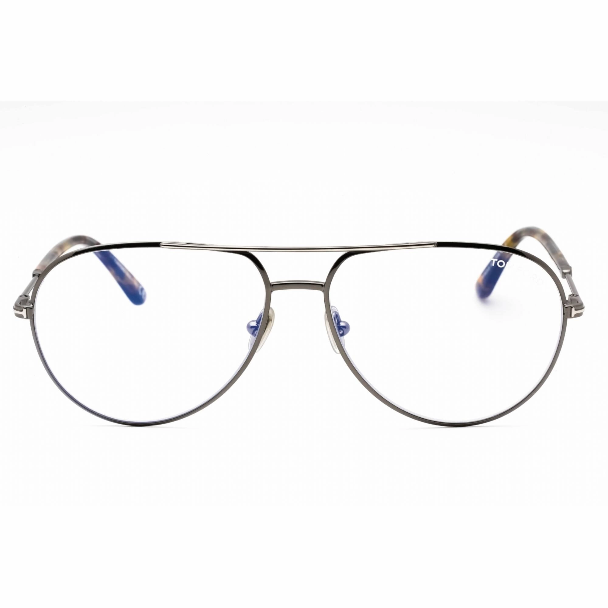 Tom Ford Men's Eyeglasses - Shiny Gunmetal Metal Full Rim Frame | FT5829-B 008