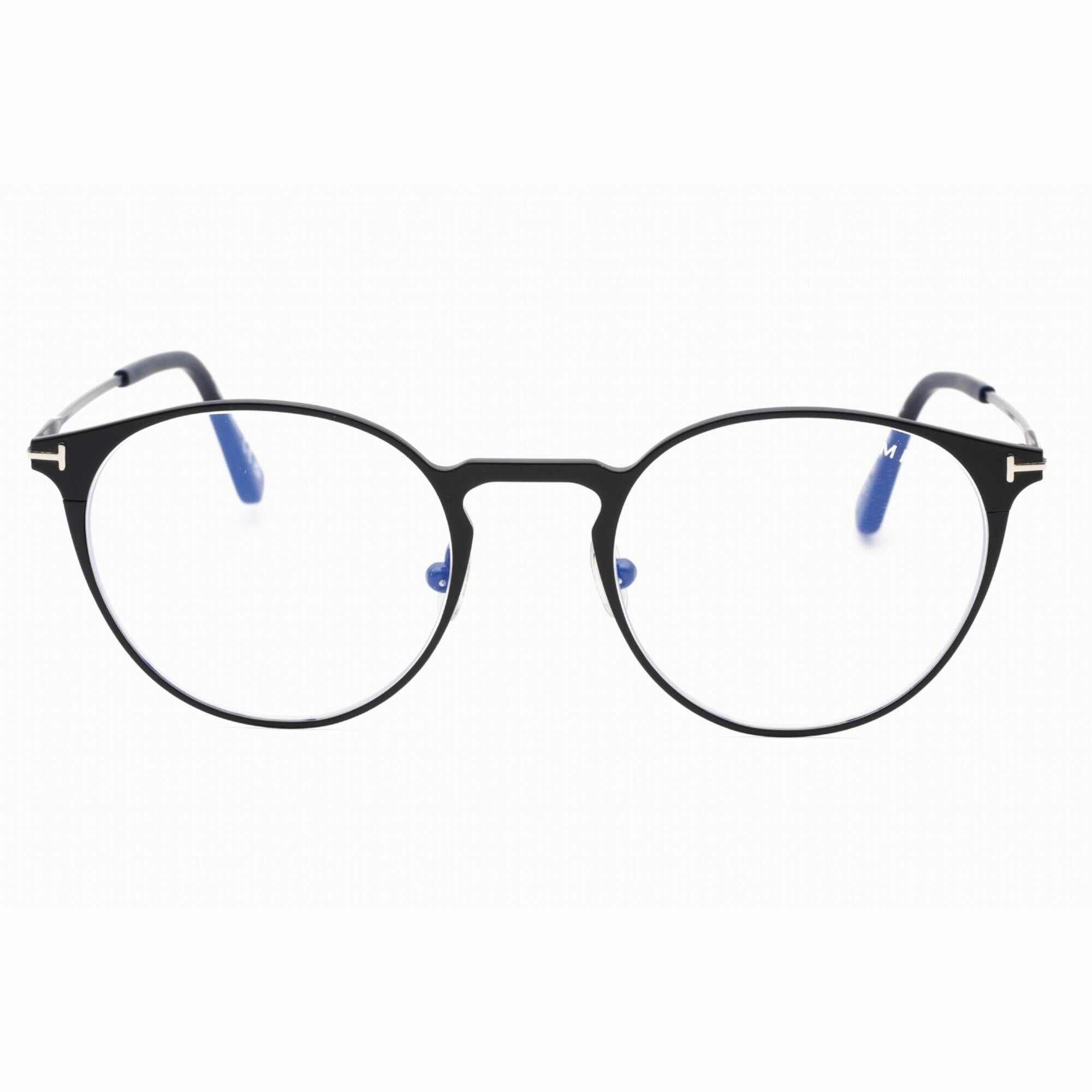 Tom Ford Men's Sunglasses - Matte Blue Metal Round Full Rim Frame | FT5798-B 091