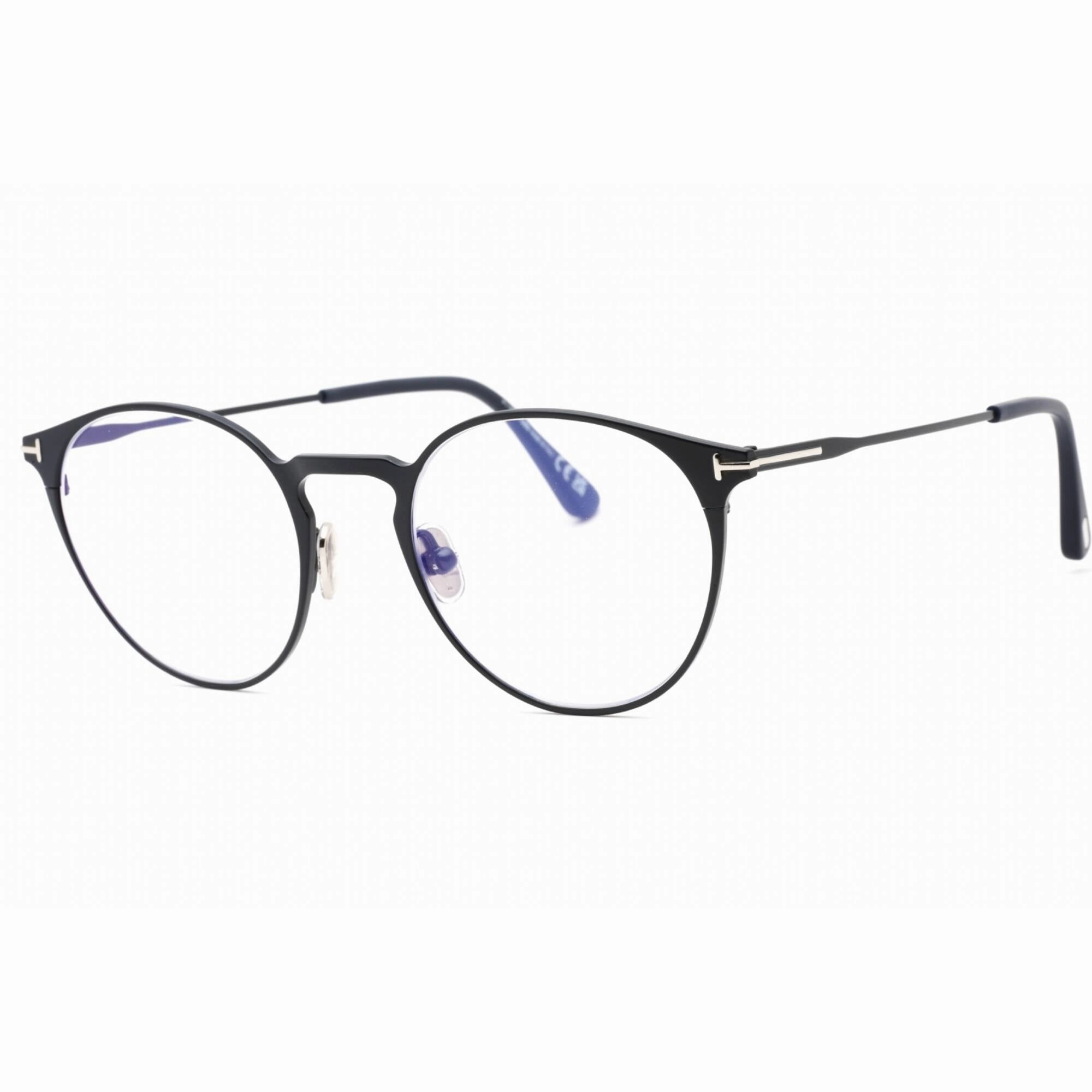 Tom Ford Men's Sunglasses - Matte Blue Metal Round Full Rim Frame | FT5798-B 091