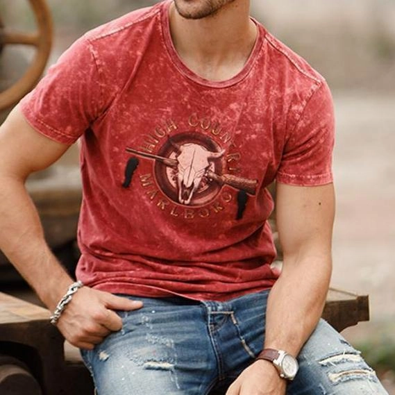 West Louis™ Brand O-Neck Pure Cotton T-shirt