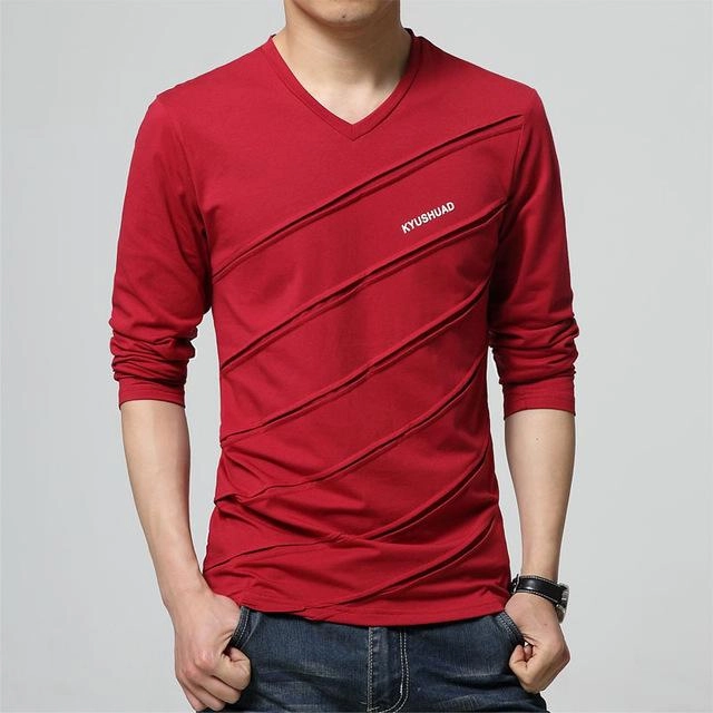 West Louis™ Designer Made V Collar T Shirt