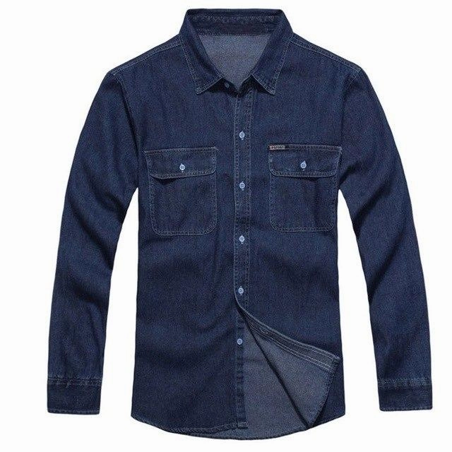 West Louis™ Men's Fashion Denim Shirt