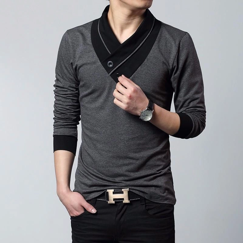 West Louis™ Slim Fit Long Sleeve Fashion T-Shirt