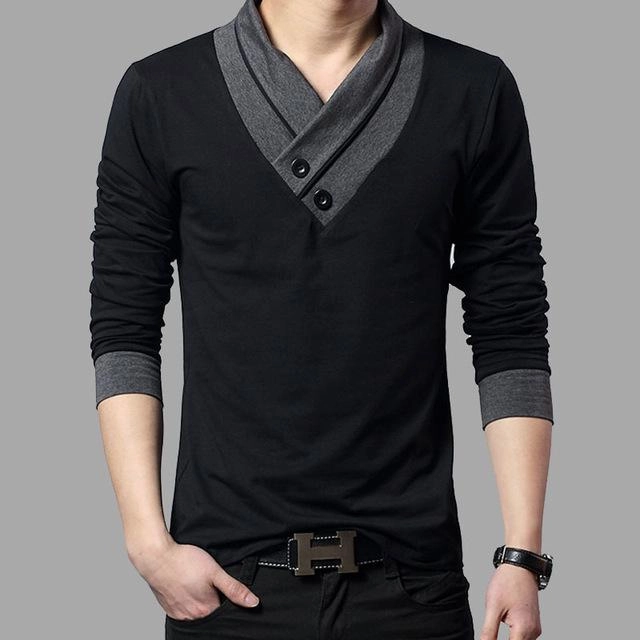 West Louis™ Slim Fit Long Sleeve Fashion T-Shirt