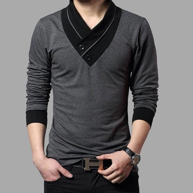 West Louis™ Slim Fit Long Sleeve Fashion T-Shirt