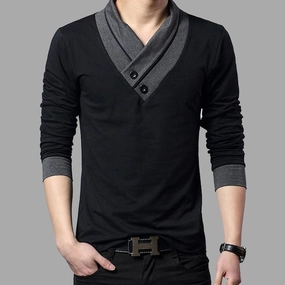 West Louis™ Slim Fit Long Sleeve Fashion T-Shirt