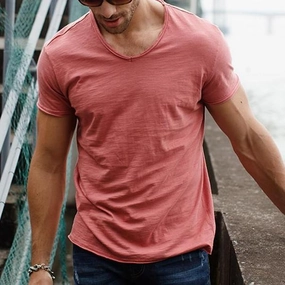 West Louis™ V-Neck Slim Fit Pure Cotton T-shirt