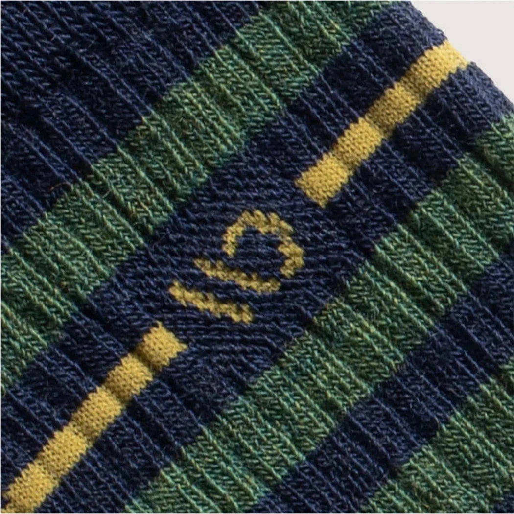 Wide Open Men's Vintage Stripe Midweight Crew Sock