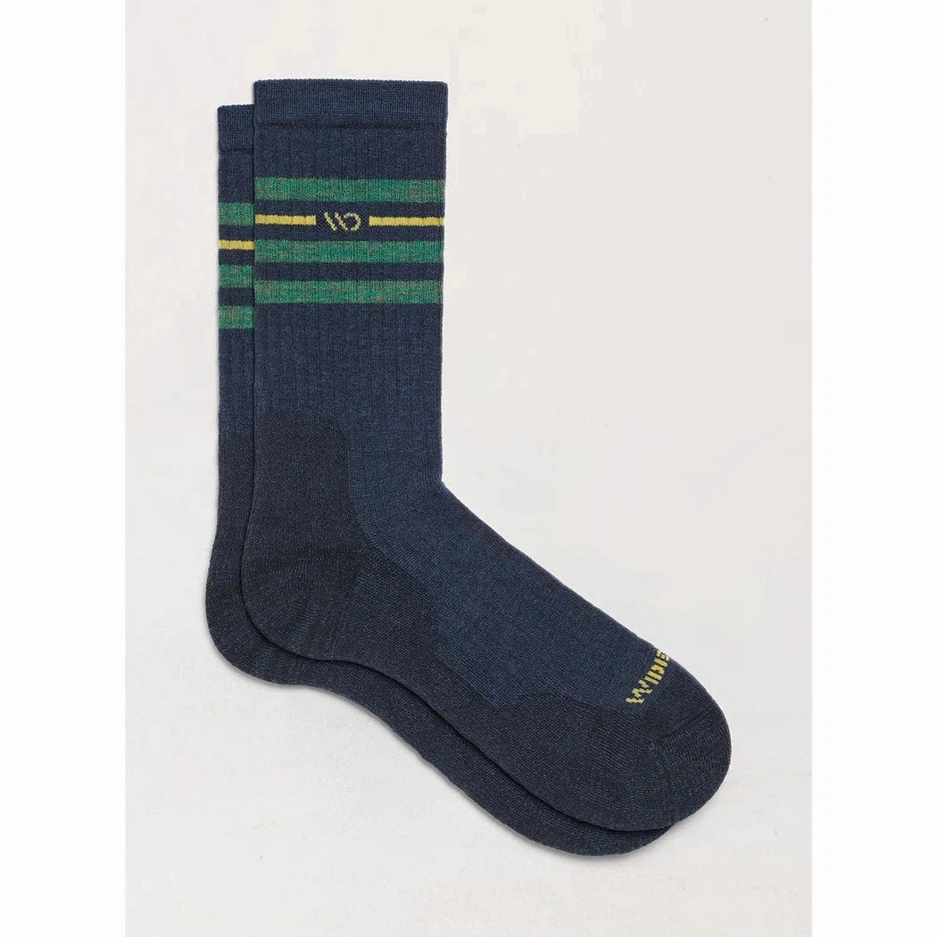 Wide Open Men's Vintage Stripe Midweight Crew Sock