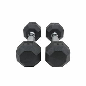 Xprt Fitness DF018RB05 Rubber Coated Hex Dumbbells 5 Lbs Pair
